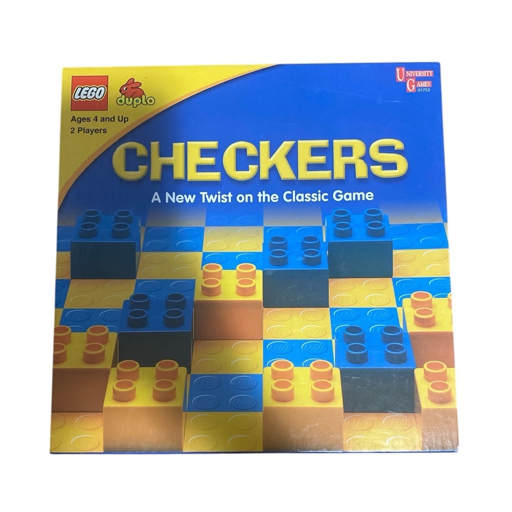 Vintage Lego Duplo Checkers by University Games